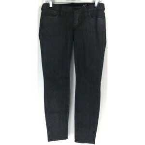Gap 26/2A Jeans Maternity Skinny Jegging Black Silver Legging Inseam 28.5 1969